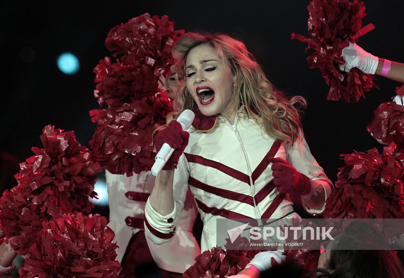 Pop singer Madonna performs in St. Petersburg