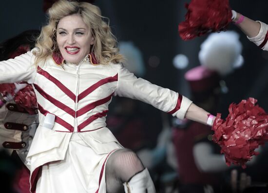 Pop singer Madonna performs in St. Petersburg