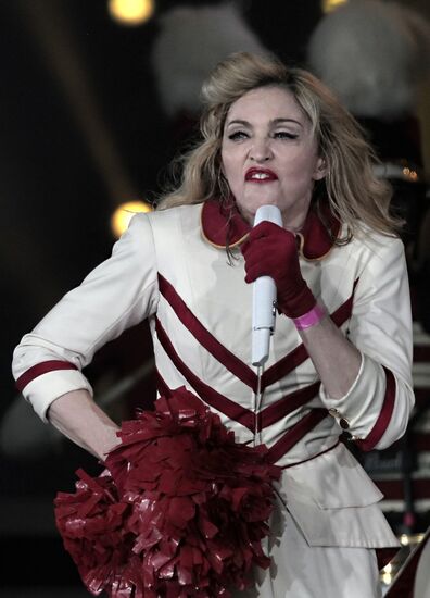 Pop singer Madonna performs in St. Petersburg