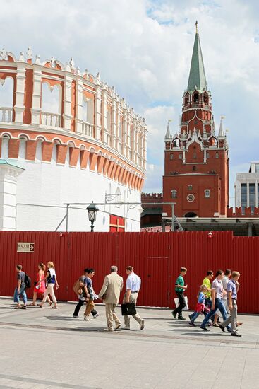 Reconstruction of checkpoint to Kremlin through Kutafya Tower