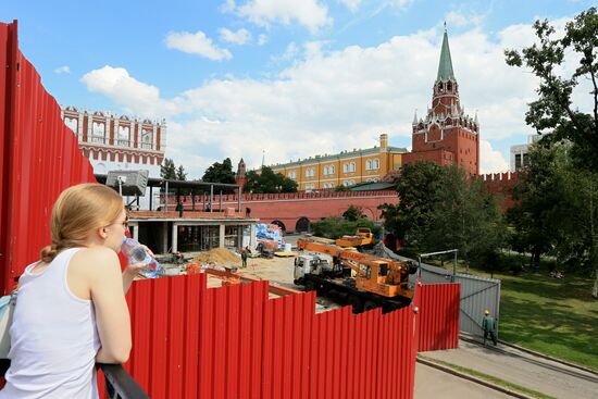 Reconstruction of checkpoint to Kremlin through Kutafya Tower