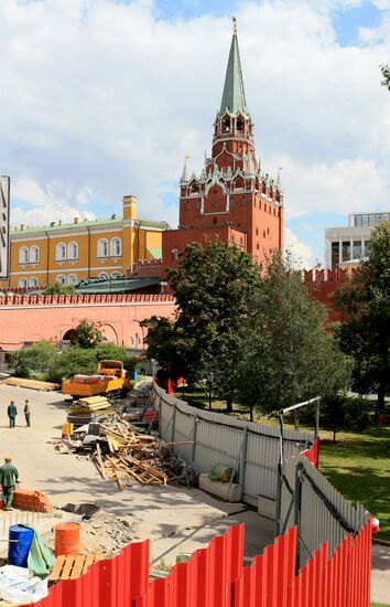 Reconstruction of checkpoint to Kremlin through Kutafya Tower