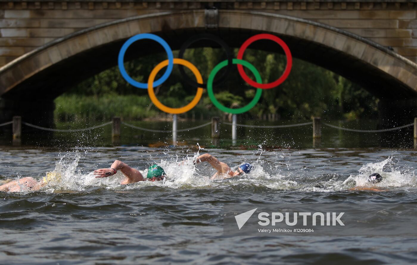 2012 Olympics. Men's 10-kilometer open-water swimming