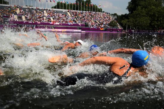 2012 Olympics. Men's 10-kilometer open-water swimming