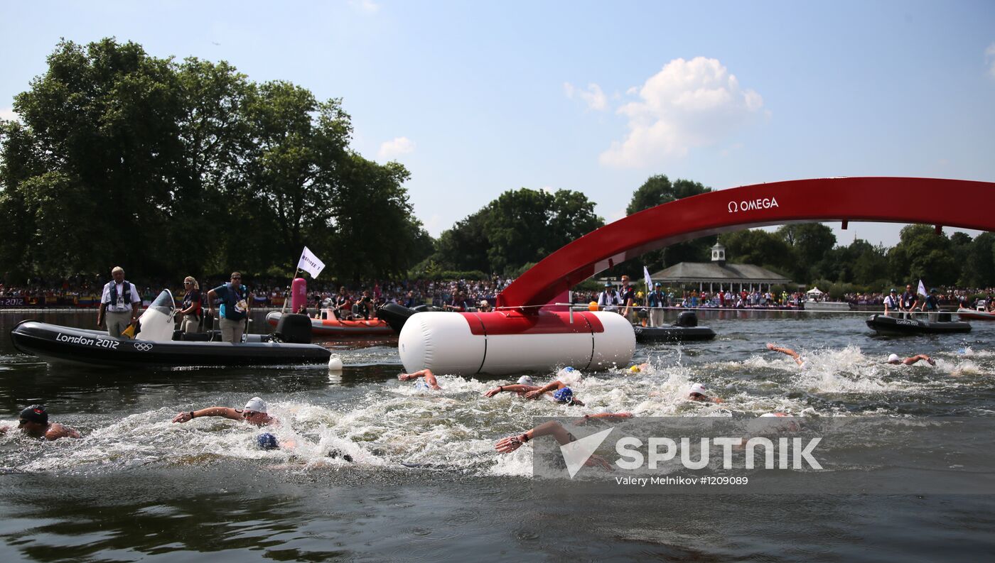 2012 Olympics. Men's 10-kilometer open-water swimming