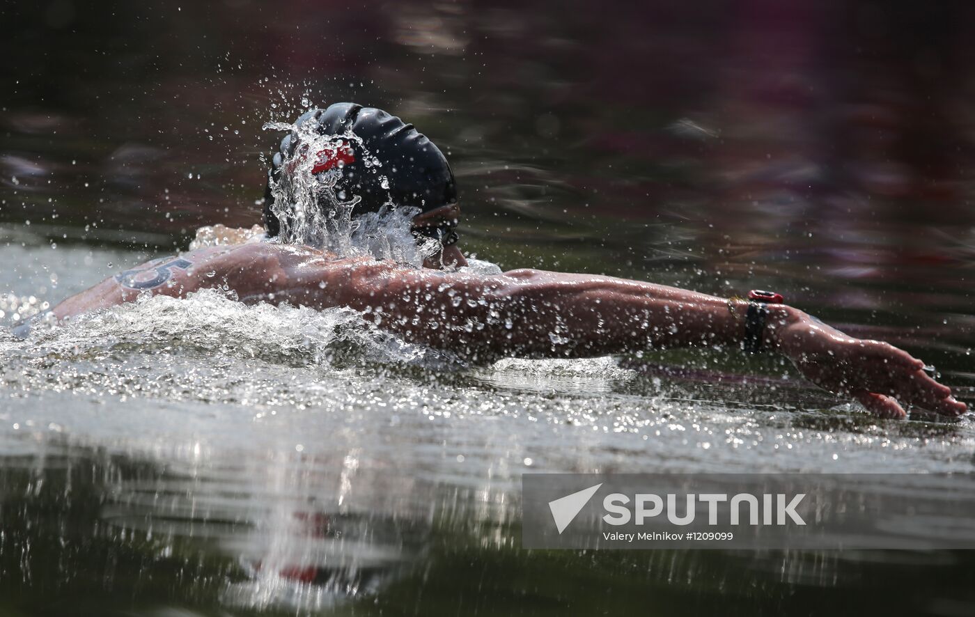 2012 Olympics. Men's 10-kilometer open-water swimming
