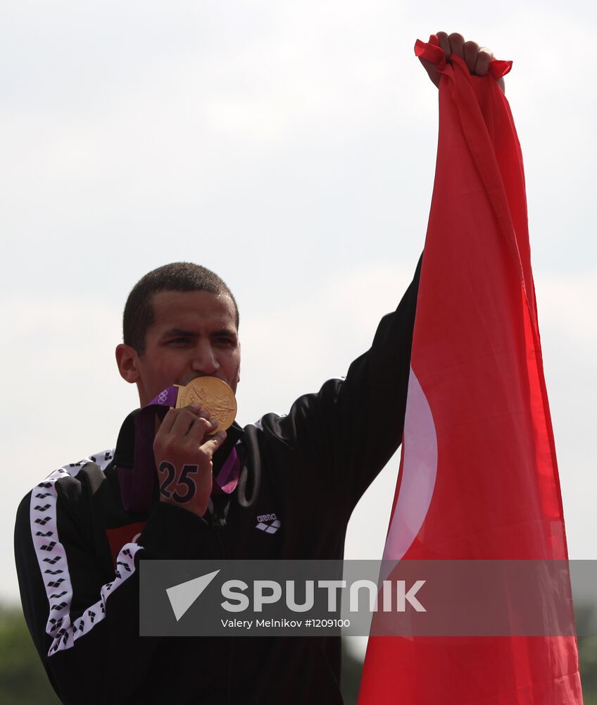 2012 Olympics. Men's 10-kilometer open-water swimming