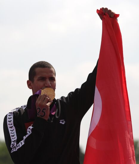 2012 Olympics. Men's 10-kilometer open-water swimming
