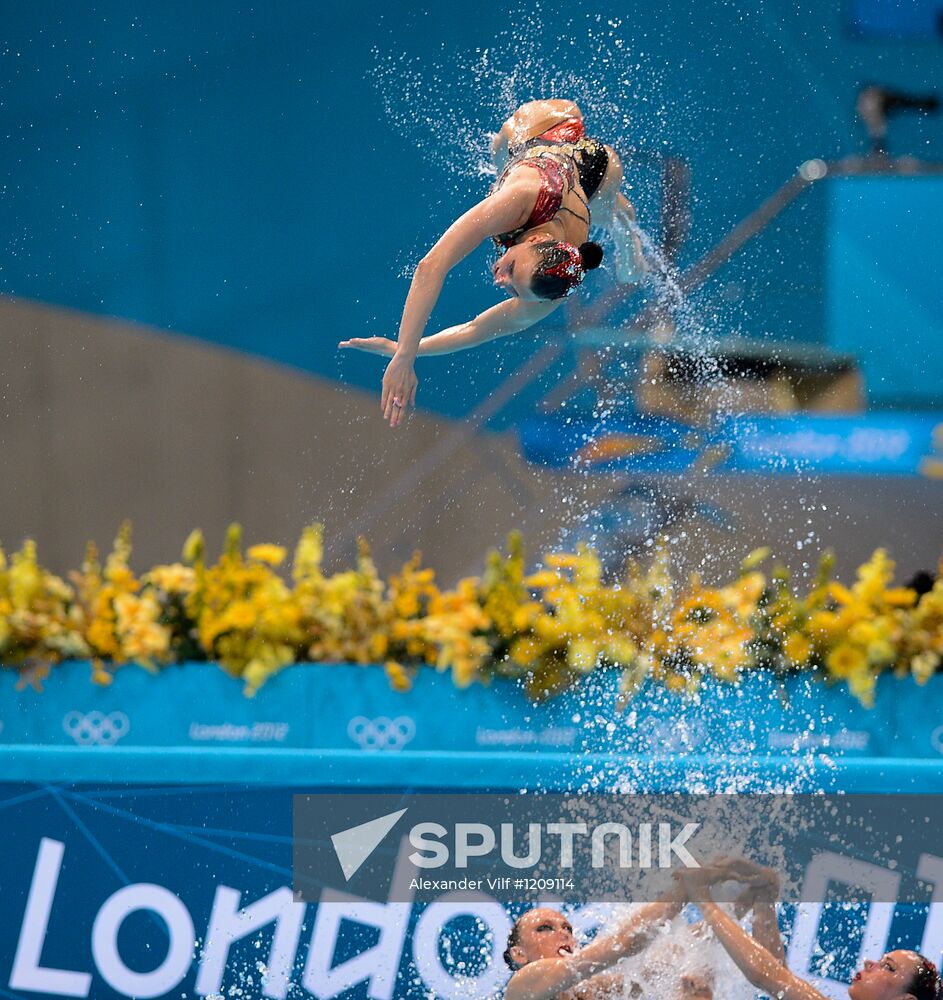 2012 Olympics. Synchronized Swimming Team Finals