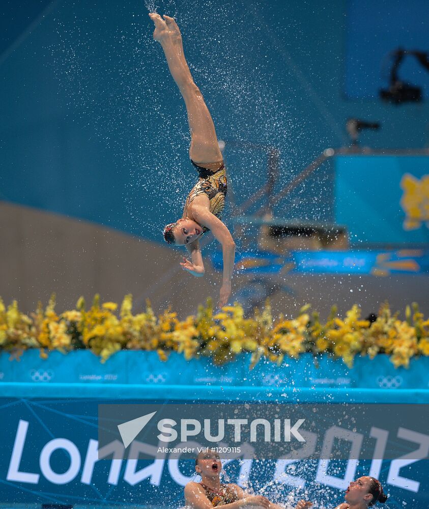 2012 Olympics. Synchronized Swimming Team Finals