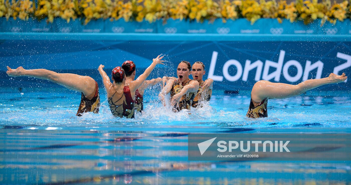 2012 Olympics. Synchronized Swimming Team Finals