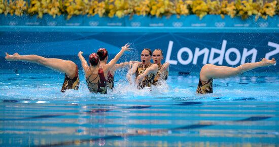 2012 Olympics. Synchronized Swimming Team Finals