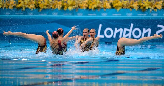 2012 Olympics. Synchronized Swimming Team Finals