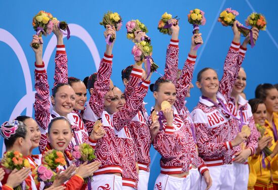 2012 Olympics. Synchronized Swimming Team Finals