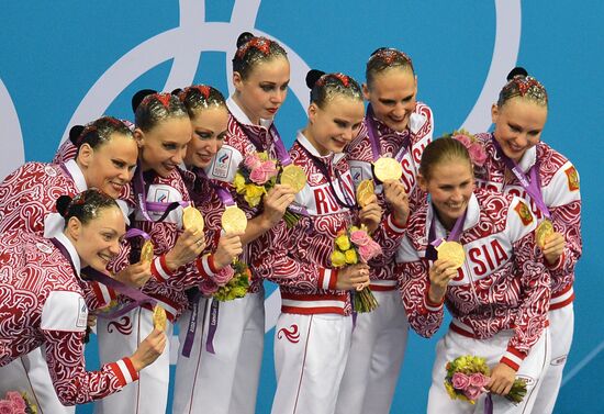 2012 Olympics. Synchronized Swimming Team Finals