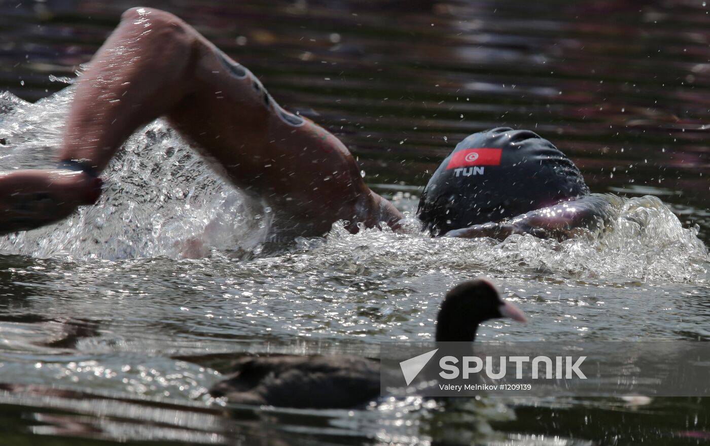 2012 Olympics. Men's 10-kilometer open-water swimming