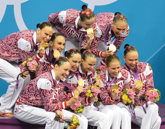 2012 Olympics. Synchronized Swimming Team Finals