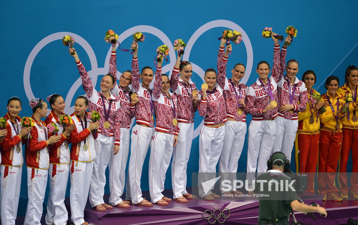 2012 Olympics. Synchronized Swimming Team Finals