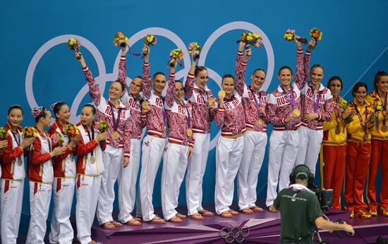 2012 Olympics. Synchronized Swimming Team Finals