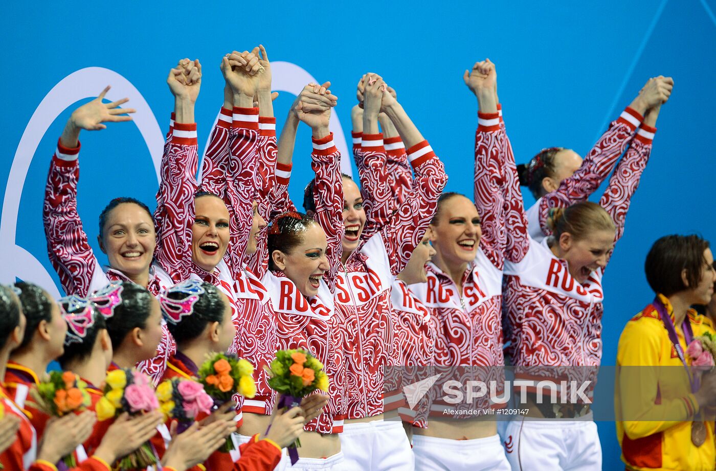 2012 Olympics. Synchronized Swimming Team Finals
