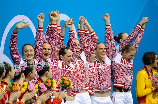 2012 Olympics. Synchronized Swimming Team Finals