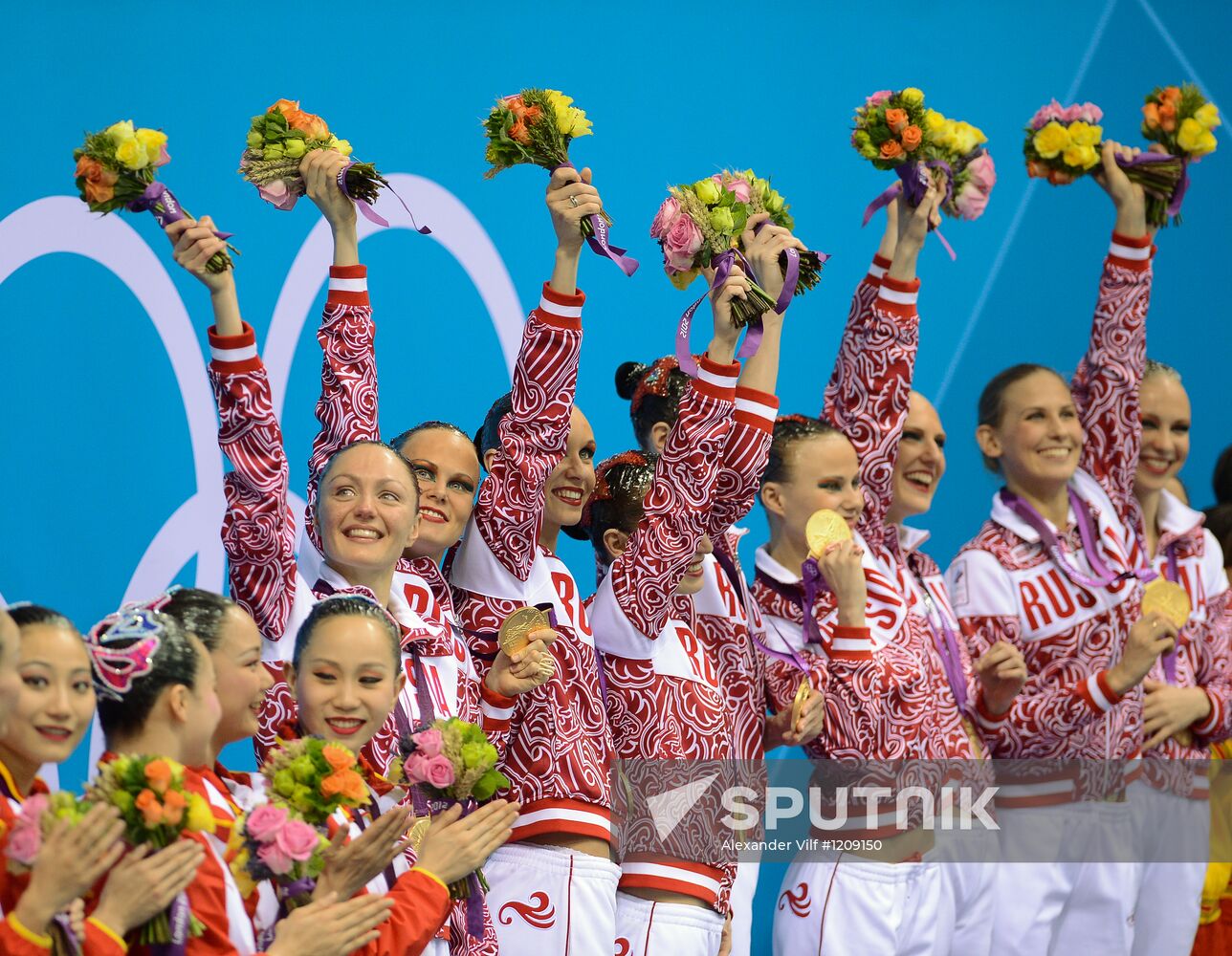 2012 Olympics. Synchronized Swimming Team Finals