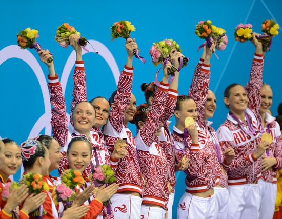 2012 Olympics. Synchronized Swimming Team Finals