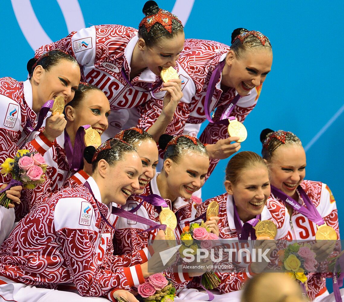 2012 Olympics. Synchronized Swimming Team Finals