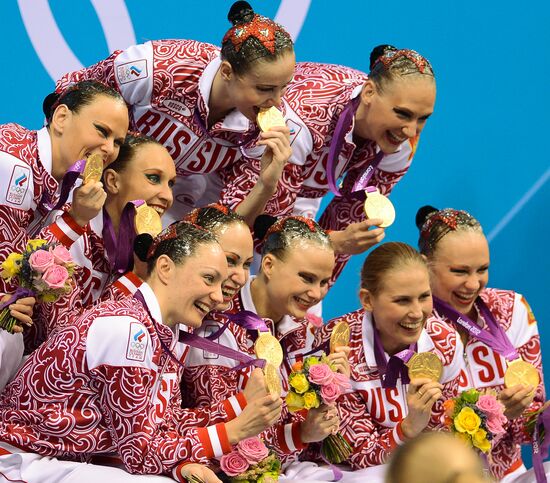 2012 Olympics. Synchronized Swimming Team Finals