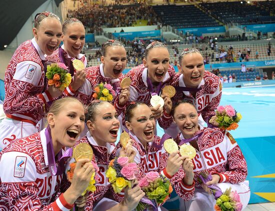 2012 Olympics. Synchronized Swimming Team Finals