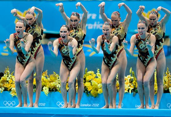 2012 Olympics. Synchronized Swimming. Team Events. Finals