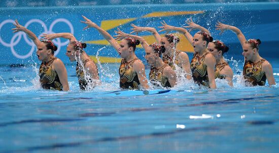 2012 Olympics. Synchronized Swimming. Team Events. Finals