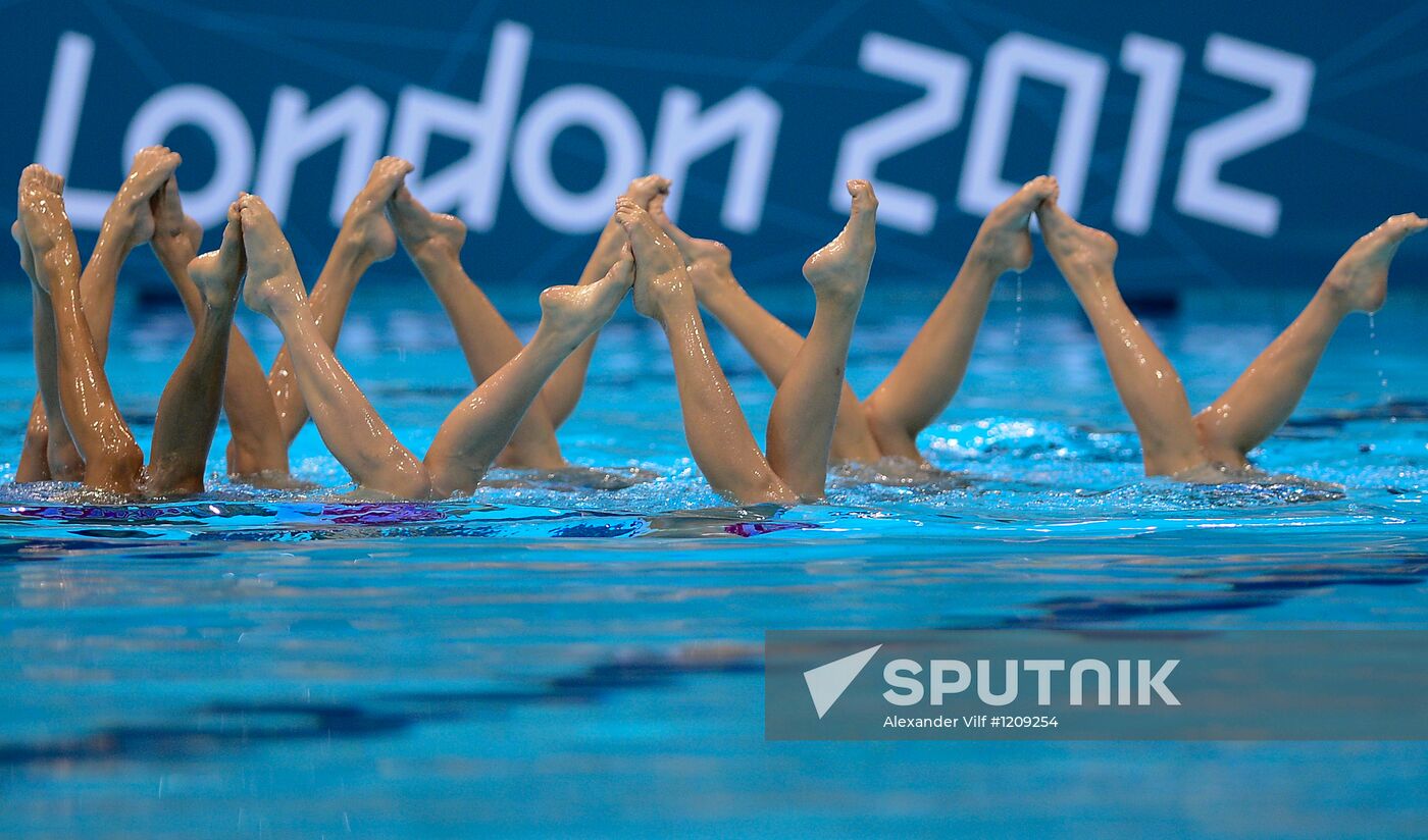 2012 Olympics. Synchronized Swimming Team Finals