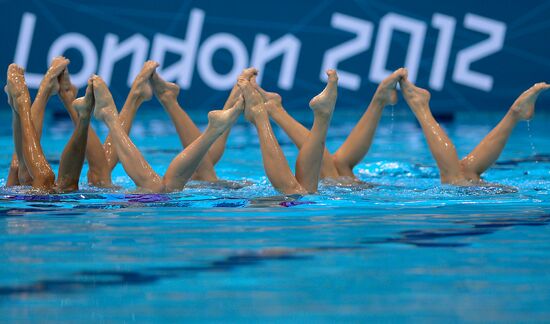 2012 Olympics. Synchronized Swimming Team Finals