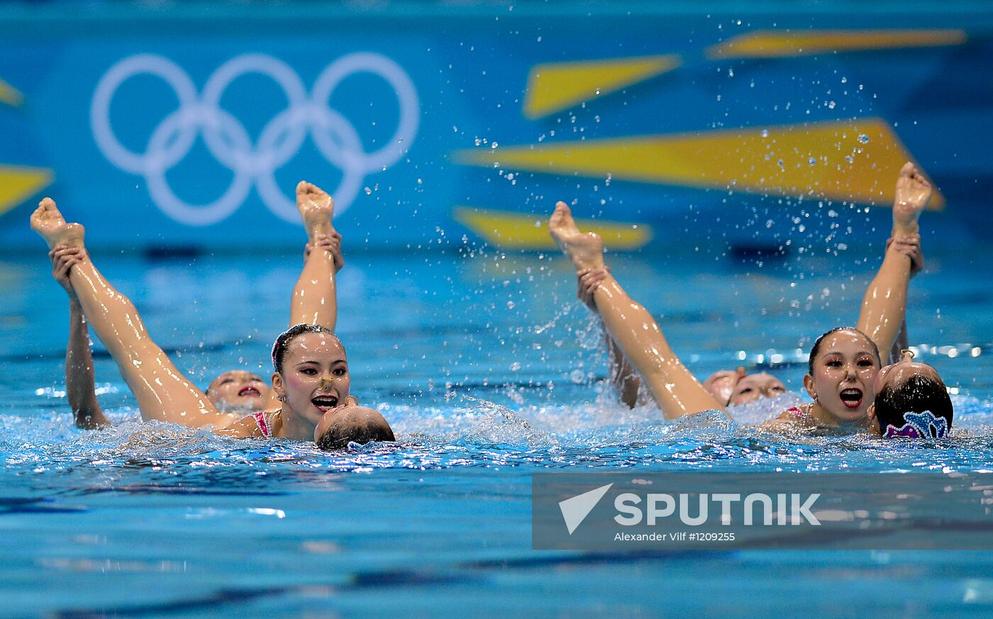 2012 Olympics. Synchronized Swimming Team Finals