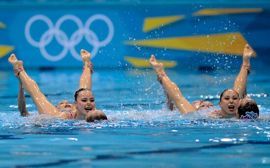 2012 Olympics. Synchronized Swimming Team Finals