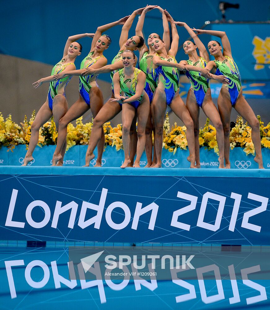 2012 Olympics. Synchronized Swimming Team Finals