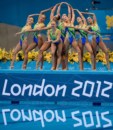 2012 Olympics. Synchronized Swimming Team Finals