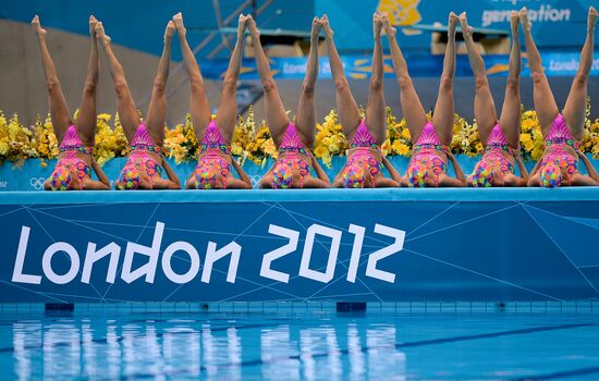 2012 Olympics. Synchronized Swimming Team Finals