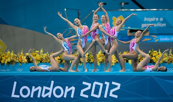 2012 Olympics. Synchronized Swimming Team Finals