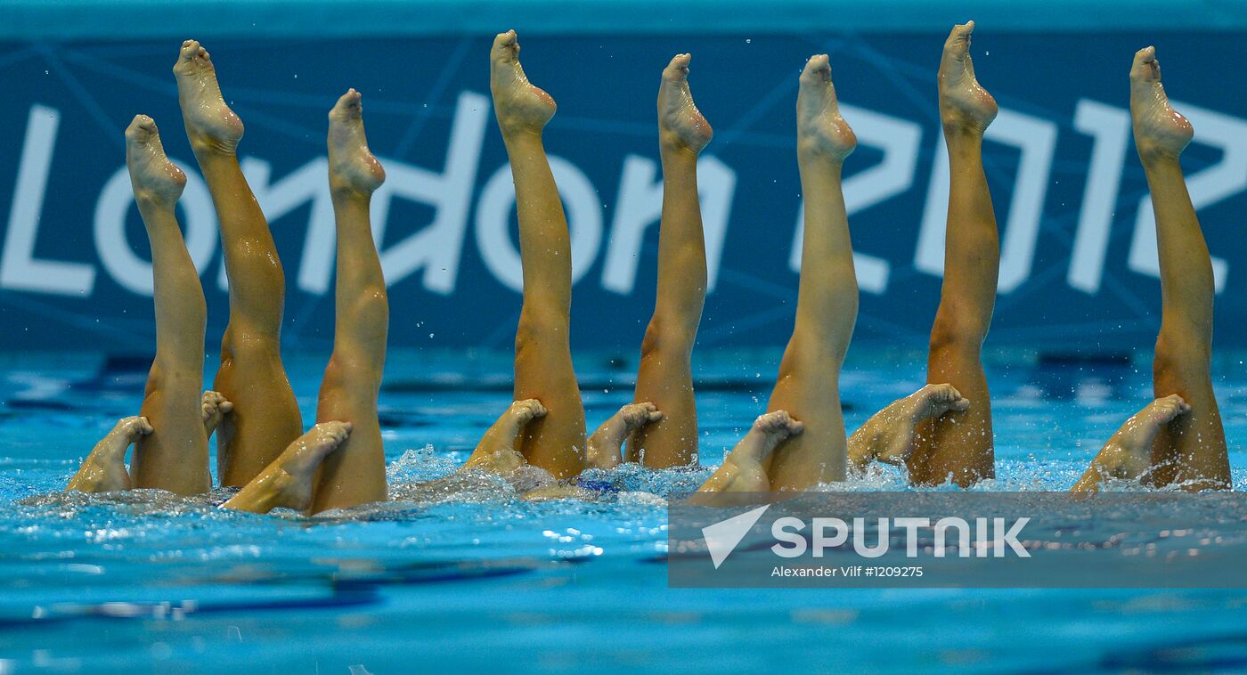 2012 Olympics. Synchronized Swimming Team Finals