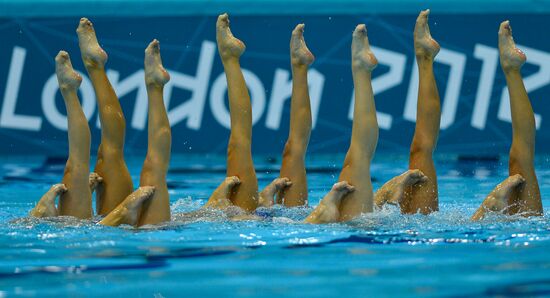 2012 Olympics. Synchronized Swimming Team Finals