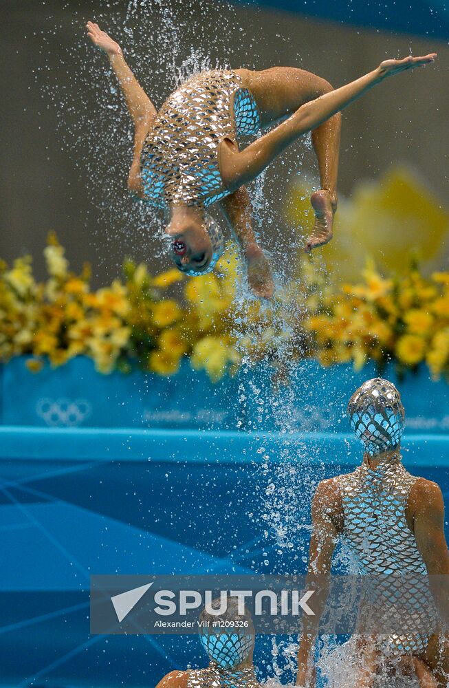 2012 Olympics. Synchronized Swimming Team Finals