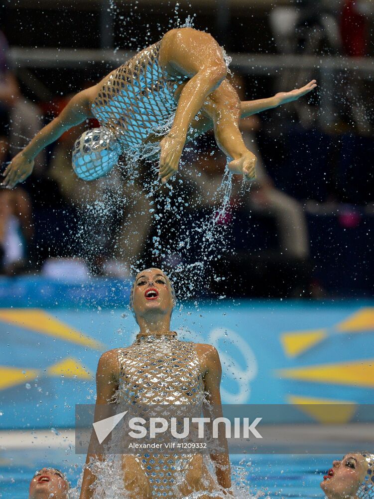 2012 Olympics. Synchronized Swimming Team Finals