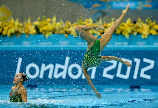 2012 Olympics. Synchronized Swimming Team Finals