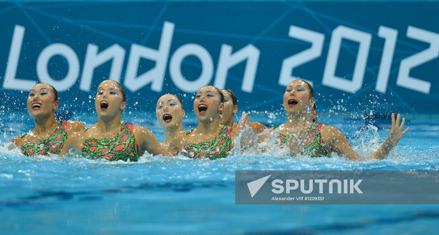 2012 Olympics. Synchronized Swimming Team Finals