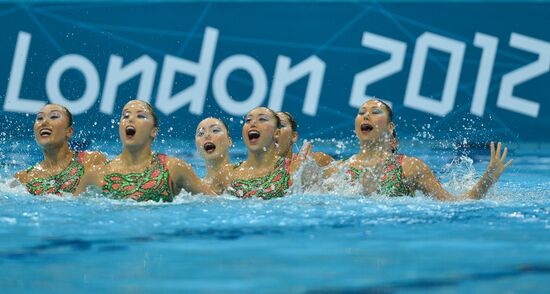 2012 Olympics. Synchronized Swimming Team Finals