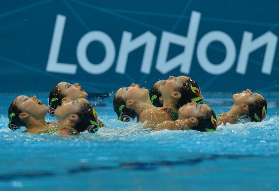 2012 Olympics. Synchronized Swimming Team Finals