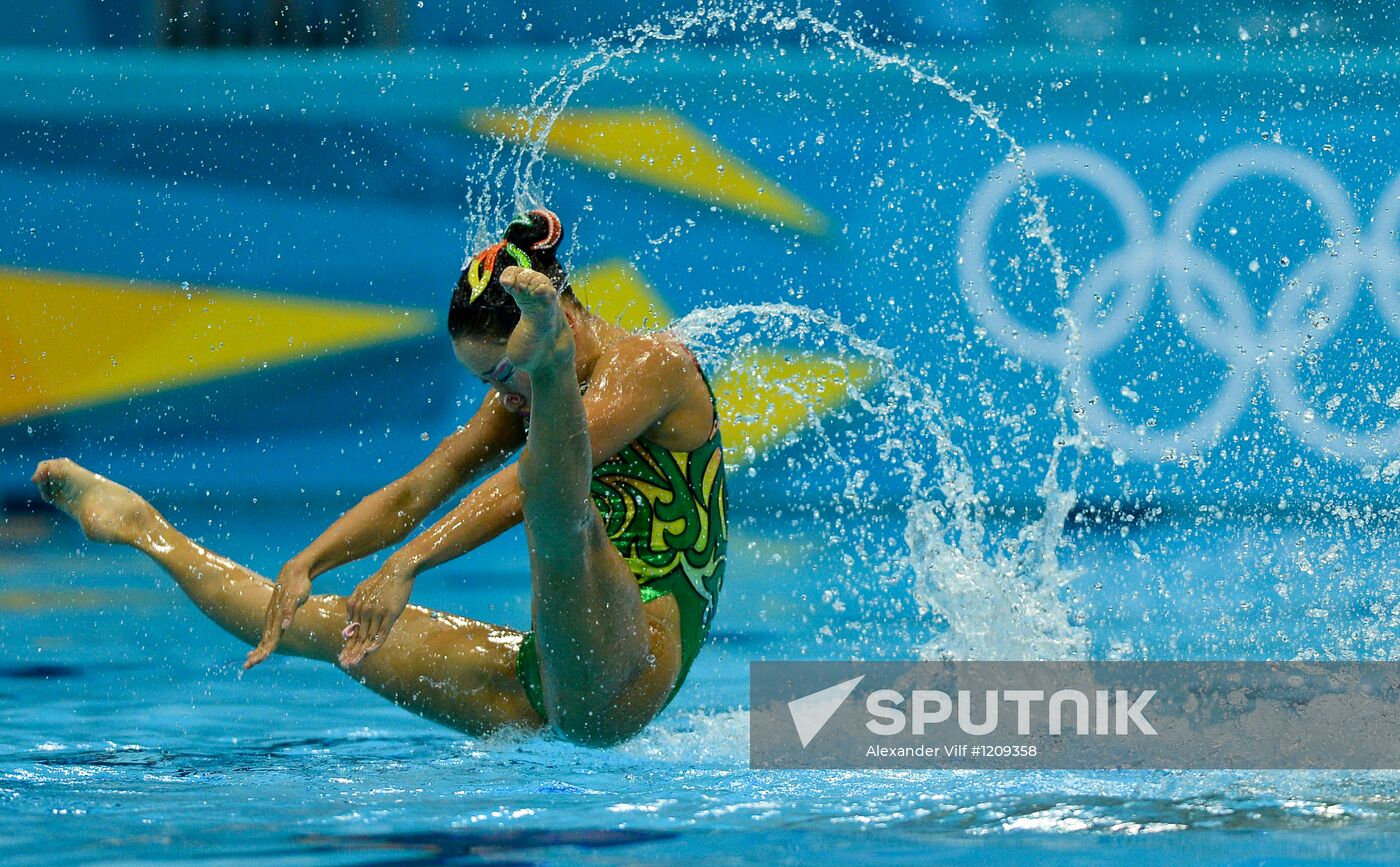 2012 Olympics. Synchronized Swimming Team Finals