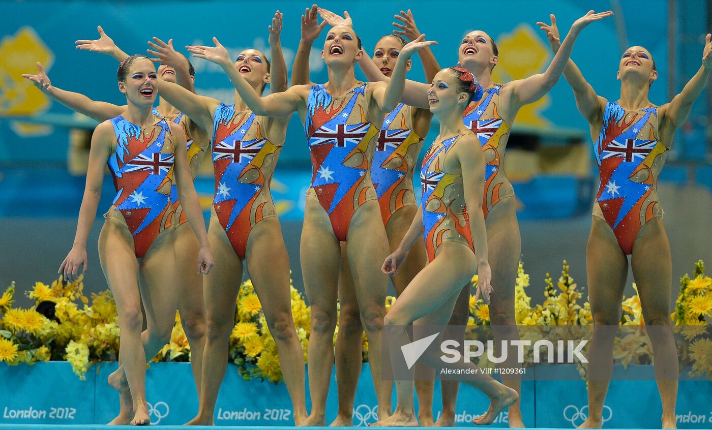 2012 Olympics. Synchronized Swimming Team Finals